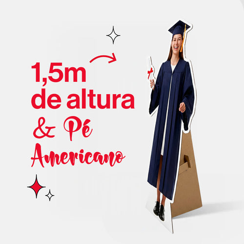 Totem Pessoa em Polionda 150x60cm com pé americano